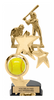 Softball Triple Star Spinning Riser Trophy w/ Figurine [TTSS13-SB]