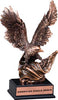 Bronze Resin Eagle Holding American Flag [EAG810-B]