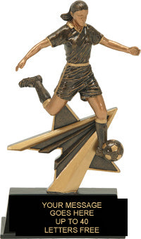 Soccer Female Star Power Resin Trophy - 7" [RSP7-SCF]