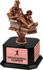 Bronze Finish Armchair Fantasy Baseball Sculpture on Monument Base [MBAF-FBS-9-B]