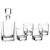 27oz Rectangle Glass Decanter Set with Four 8 oz. Glasses [DWJ351S]