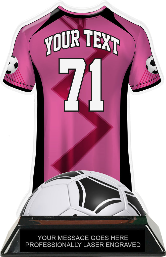 Soccer Jersey Colorix-T Acrylic Trophy- Pink [TACR7-JSY-SC-PNK-Q]