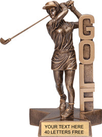 Golf Billboard - 8.5" Resin Trophy - Female [RMB8-GLF]