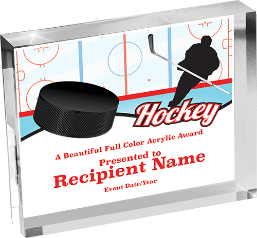 Hockey Horizontal Vibrix Acrylic Award [A43BH-HK]