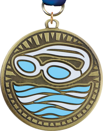 2 3/8" Swimming Velocity Medal [MPVLCT2-SW]