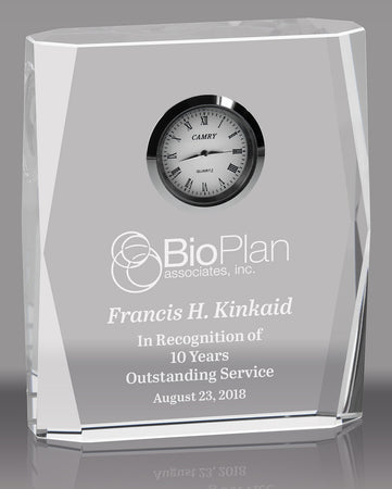 Crystal Bevel Clock Award [CBEVCLK-X]