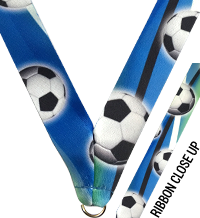 7/8 x 30 in. Soccer Sublimated Neck Ribbon [NKRB-4058]