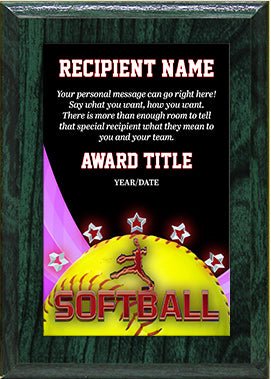 Softball ColorPlate Plaques