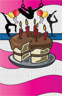 Gymnastics- Birthday Plaque Insert [BBP-1334]