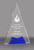 Crystal Triangle Award with Blue Accents [CF6-10-BLU-X]