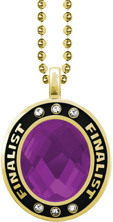 Purple Gem Gold Finalist Charm [CSOV-FNL-STN-PRP-G]