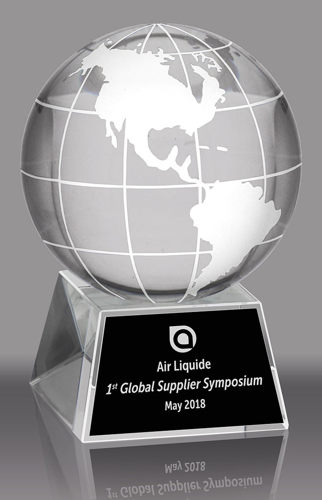 Optical Crystal Globe Award - 6 inch [CRG-150]