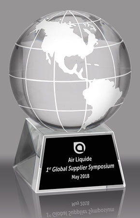 Optical Crystal Globe Award - 6 inch [CRG-150]