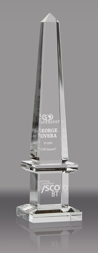 Crystal Two-Tier Obelisk- 12 inch [CM99OB-12]