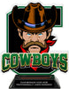 Cowboys Mascot Colorix-T Acrylic Trophy - 8.25 inch Green [TACR8-MSCT-CWBY-GRN-Q]