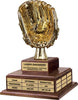 Gold Baseball Glove Twin Tier Perpetual Trophy [TPP2L-PD-BSG]