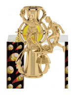 Softball Sport Color Riser Two-Post Trophy [T2PCSR30-SB] – Trophy Depot
