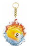 Billiards 9 Ball Fire & Water Colorix-M Acrylic Medal [MACR5-FW-BL9-Q]