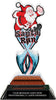Santa Run Tribal Flames Acrylic Trophy - 8.5 inch [TACR85-TF-SNTRN-Q]