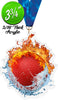 Fire & Water Dodgeball Colorix-M Acrylic Medal [MACR375-FW-DGBL-Q]