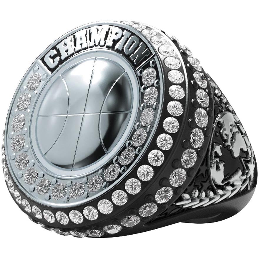 Basketball World Class Champion Ring - Black Nickel [RSWCG-BK-CMHP-K]