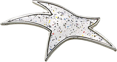 Silver Sparkle Modern Star Pin [PCM-STR-592S]