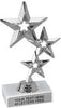 Silver Triple Star figure on Marble Base [TS420-S]
