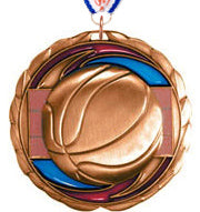 Basketball Epoxy Color Medal - Bronze [MEC2-BK-B]