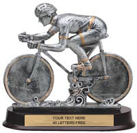 Road Racing Bike Pewter Finish Resin Trophy [SGRRODBK]