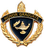 Honor Graduate 3D Enameled Scholastic Pin [PCM-WRT-HNRGD]