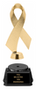 Gold Awareness Ribbon Diamond Riser Trophy [TDRAWRB-GLD]