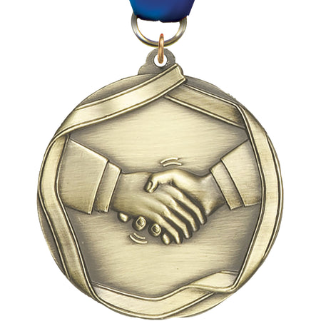 Handshake Banner Edge Medal [M2RE-FP]