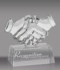 Optical Crystal Handshake Award- 5 inch [CFHSHK-5-X]