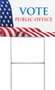 Patriotic Political Wavy Flag Yard Sign - 18 x 12 inch [YS1812-POL-WVY]