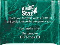 6x8 Green Marbleized Acrylic Crescent Award [AJD68GRN]