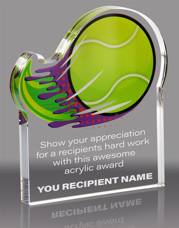 Tennis Splatters Acrylic Award- 4x5 inch [ASLM-45-TN-Q]