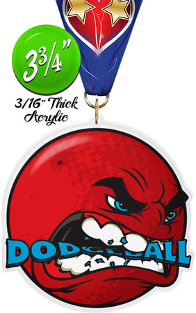 Dodgeball Krunch Colorix-M Acrylic Medal [MACR375-KRCH-DGBL-Q]