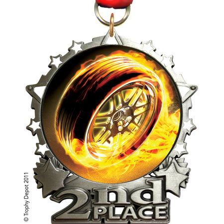 2nd Place 3" Star Frame Insert Medal - TD Exclusive! [MPSTR-2ND]