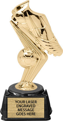 Soccer Ball and Cleat Figure on Regal Base- Medium [TRGCLT-7FB]