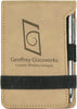 Light Brown Leatherette Notepad with Pen [NTPDJ-214]