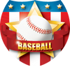 Baseball Stars & Stripes Shield Insert [SH-2567]
