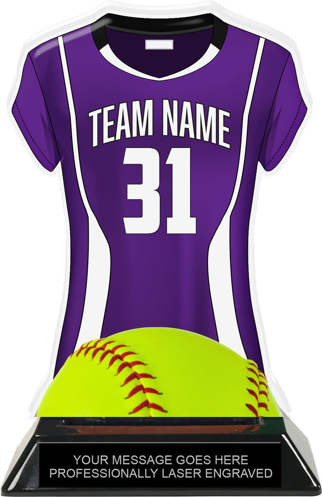 Softball Jersey Colorix-T Acrylic Trophy- Purple [TACR7-JSY-SB-PRP-Q]