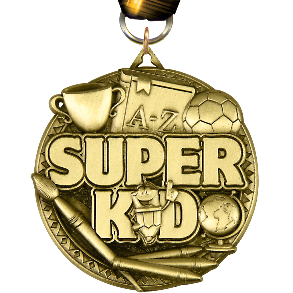 2" Super Kid Ultra-Impact 3-D Medal [MDTD2-SPRKD]