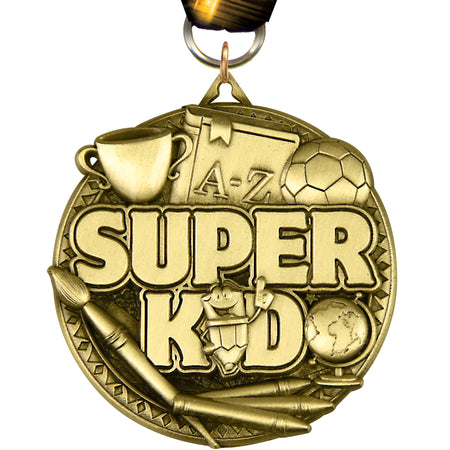 2" Super Kid Ultra-Impact 3-D Medal [MDTD2-SPRKD]