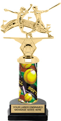 Softball Stadium Sport Double Action Trophy [TSSDA10-SB]