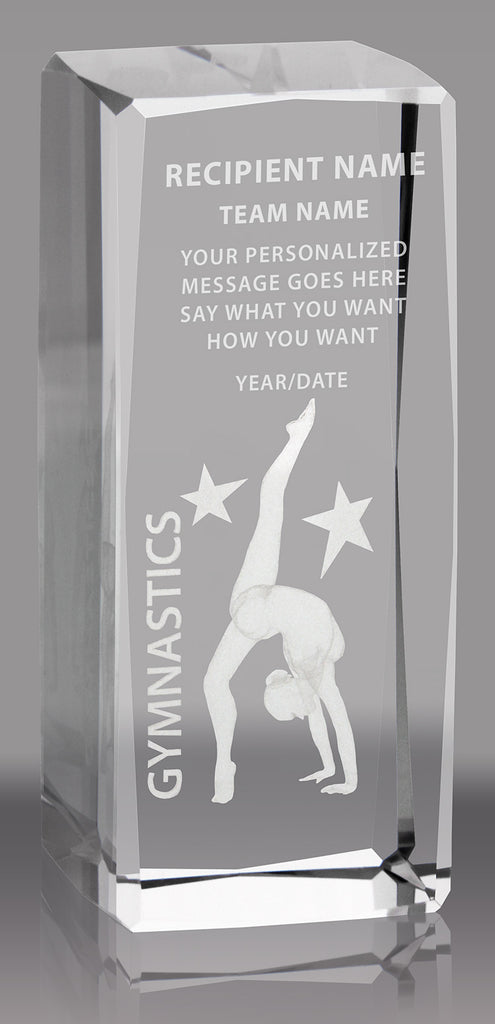 Gymnastics Female 3D Laser Sport Crystal [CMSPRT-GF]