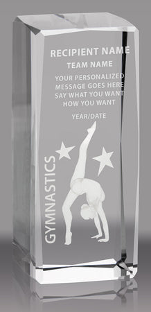 Gymnastics Female 3D Laser Sport Crystal [CMSPRT-GF]