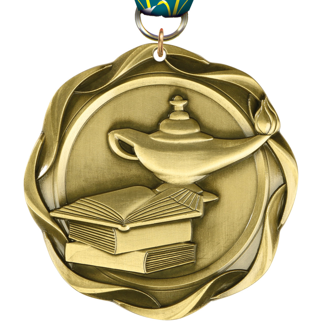 3" Lamp of Knowledge Fusion Diecast Medal [MFUS2-KN]