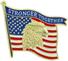 Stronger Together American Flag Pin [PCM-USA-715]