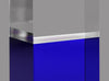 Crystal Block Award with Cobalt Blue Bottom - 6 inch [CF39-6-X]
